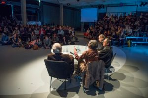 Berlin Documentary Forum 3. Indigenous Activism in the Americas - Screening und Gespräch: Jimmie Durham, Maria Thereza Alves, Ampam Karakas, Richard Hill (v.l.n.r.)
