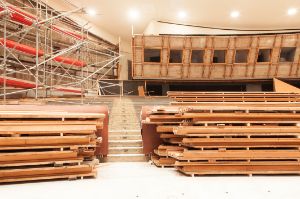 HKW is undergoing renovations. Renovation of the Auditorium 