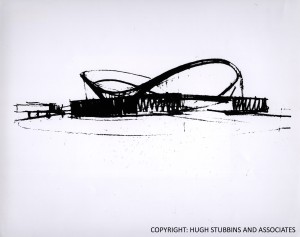1955 | fr&uuml;he Skizze von Hugh A. Stubbins | &copy; Hugh Stubbins and Associates