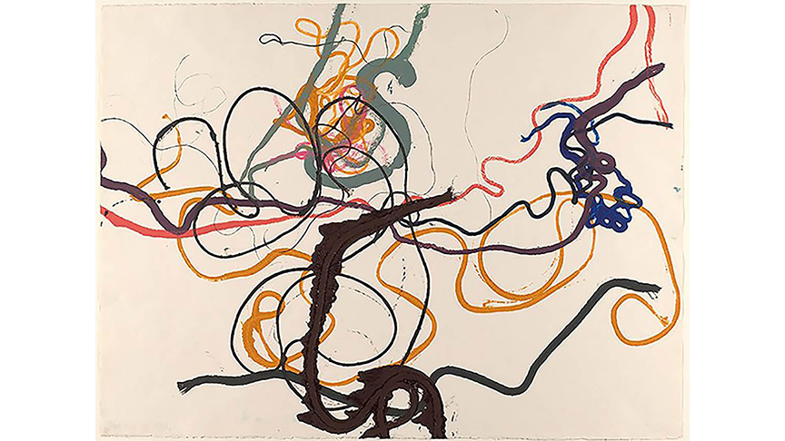 John Cage, Strings 1-20 (1980) | Monotype, strings embossed on paper | ©John Cage Trust